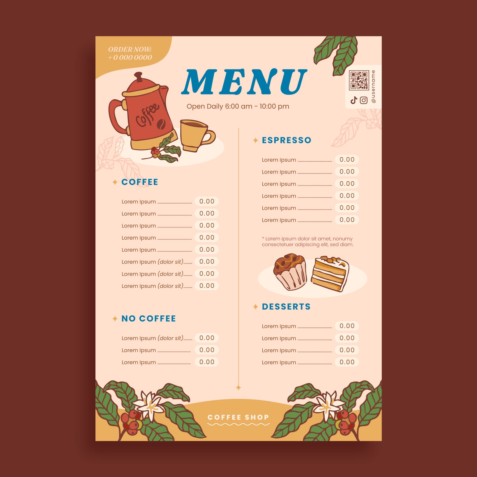 Shop Menu Sample coffee shop menu sample – menu craft studio-004 - Menu Craft Studio
